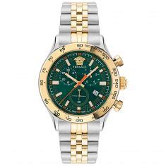 versace hellenyium green sunray dial